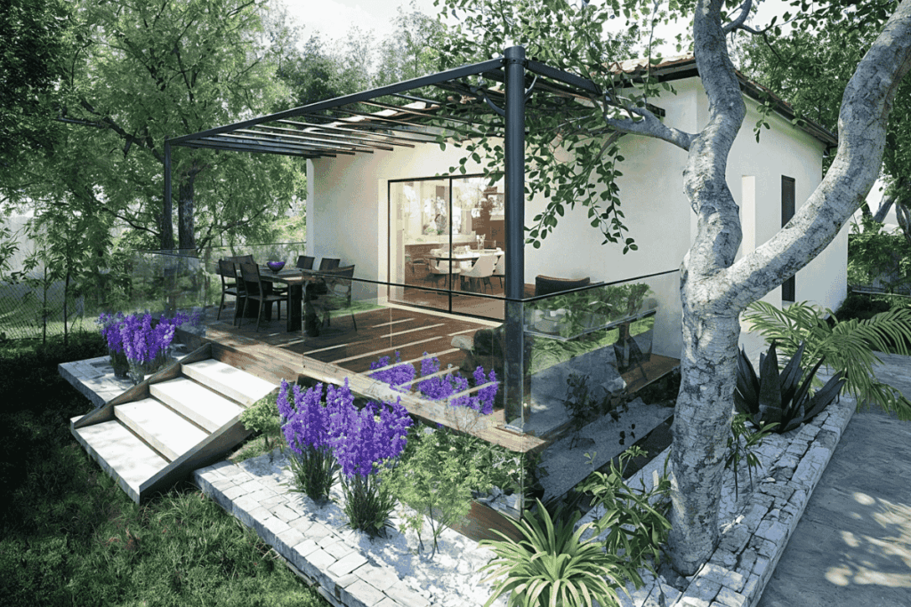 Photo vue de dehors villa Ruoms HQF Immobilier